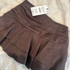 Zara Brown Mini Skort